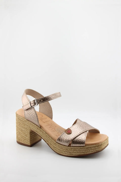 Oh My Sandals Chunky Heel Ankle Strap Sandals